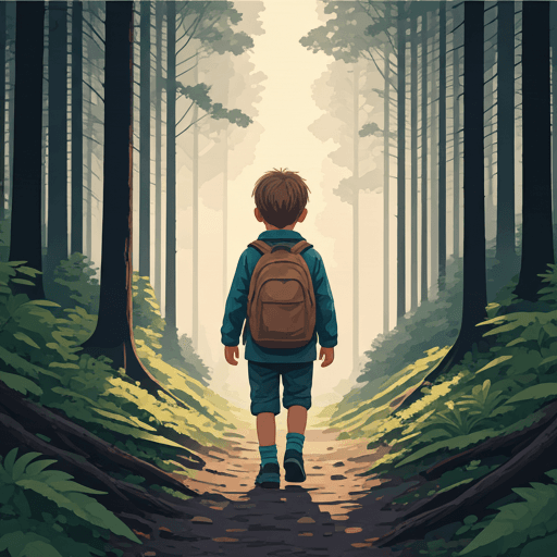 Child exploring nature